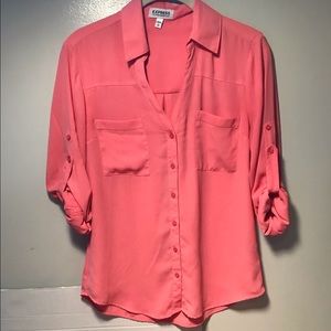 Express Two Pocket Portofino Pink Shirt size Small